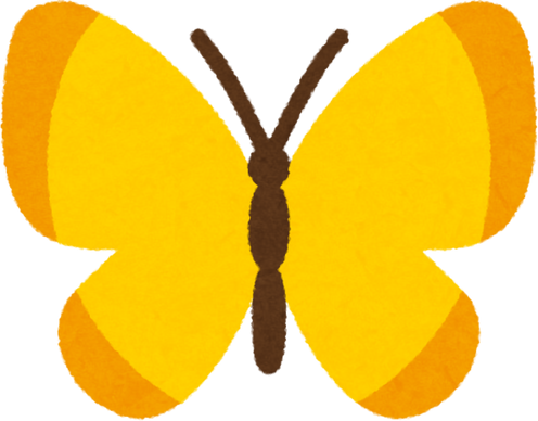 Stylized Illustration of a Yellow Butterfly