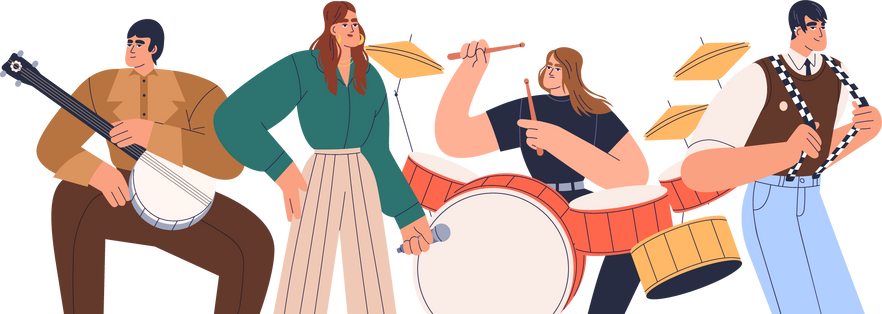 Band Performance Illustration